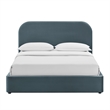 Keynote Full Performance Velvet Storage Platform Bed in Cadet Blue