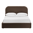 Keynote Full Performance Velvet Storage Platform Bed in Chocolate Brown