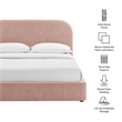 Keynote King Fabric Upholstered Storage Platform Bed in Blush
