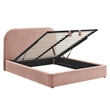Keynote King Fabric Upholstered Storage Platform Bed in Blush