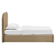 Keynote Twin Performance Velvet Storage Platform Bed in Taupe