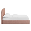Keynote Queen Fabric Upholstered Storage Platform Bed in Blush