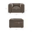 Auren Lattice Boucle Accent Chair with Pocket Spring Seat in Earth