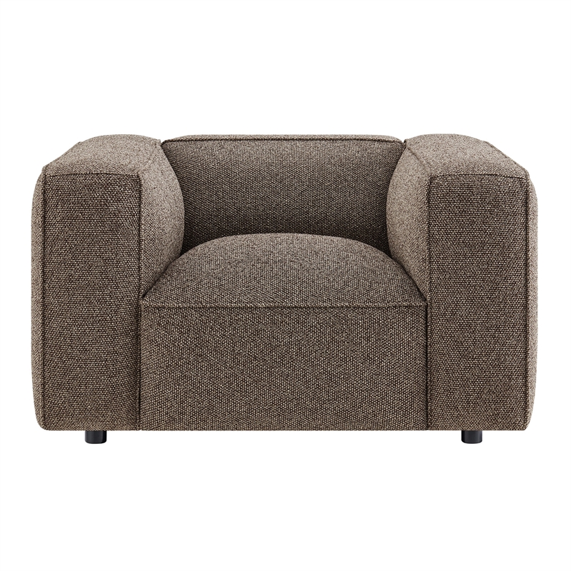 Auren Lattice Boucle Accent Chair with Pocket Spring Seat in Earth