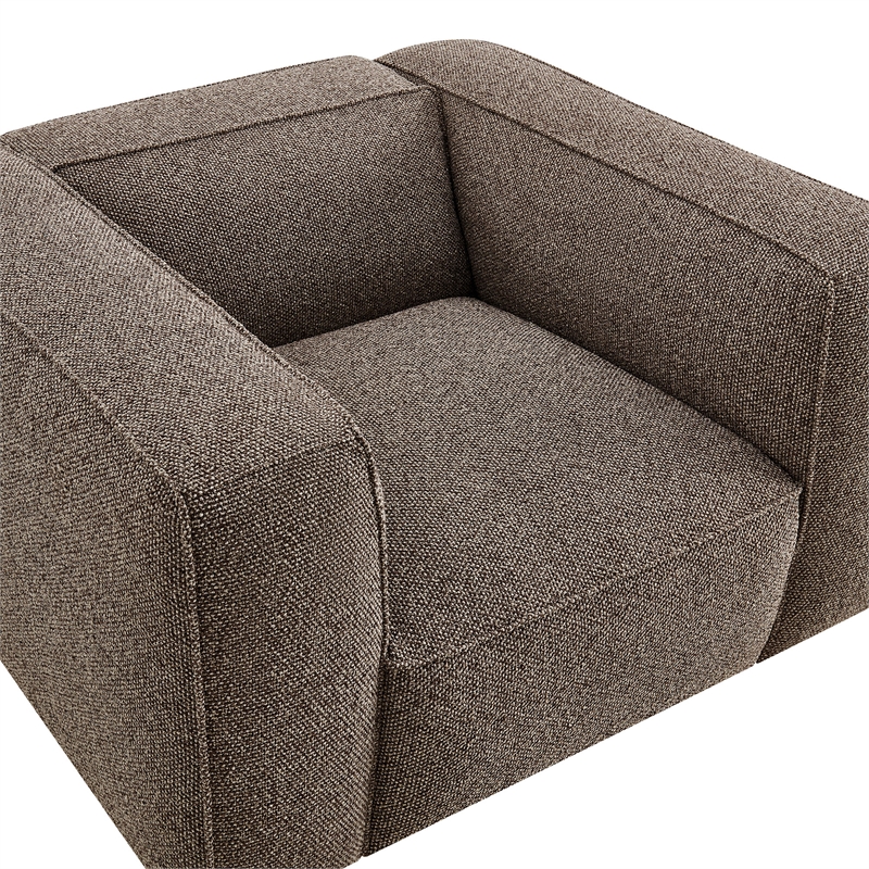 Auren Lattice Boucle Accent Chair with Pocket Spring Seat in Earth