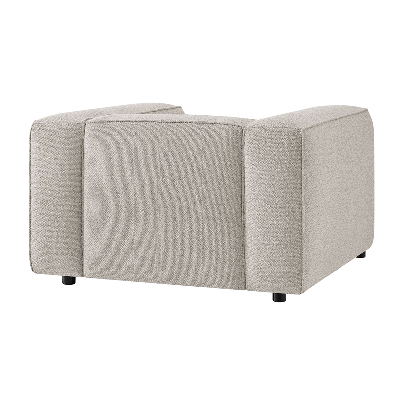 Auren Lattice Boucle Accent Chair with Pocket Spring Seat in Fog