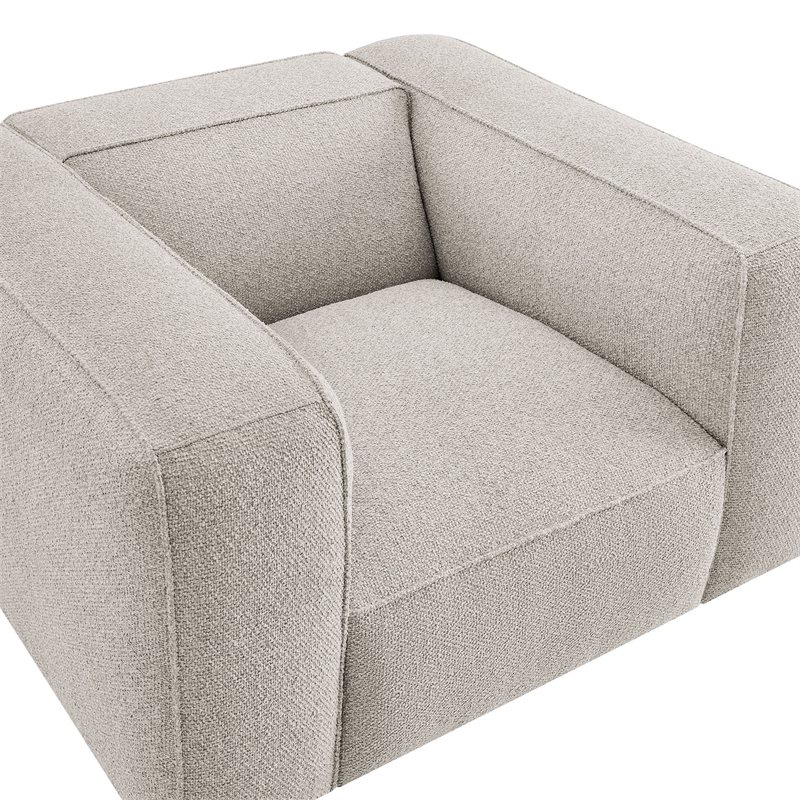 Auren Lattice Boucle Accent Chair with Pocket Spring Seat in Fog