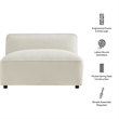 Auren Lattice Boucle Armless Chair with Pocket Spring Seat in Cream
