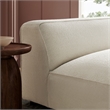 Auren Lattice Boucle Armless Chair with Pocket Spring Seat in Cream