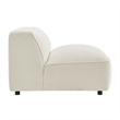Auren Lattice Boucle Armless Chair with Pocket Spring Seat in Cream