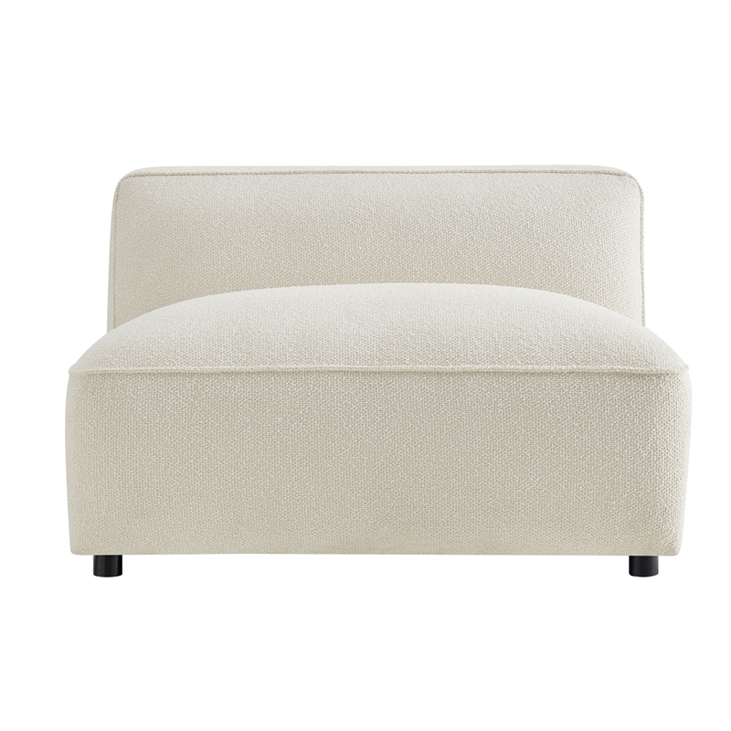 Auren Lattice Boucle Armless Chair with Pocket Spring Seat in Cream