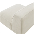 Auren Lattice Boucle Armless Chair with Pocket Spring Seat in Cream