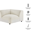 Auren Lattice Boucle Corner Chair with Pocket Spring Seat in Cream