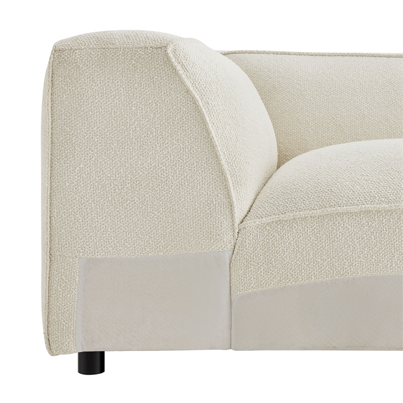 Auren Lattice Boucle Corner Chair with Pocket Spring Seat in Cream