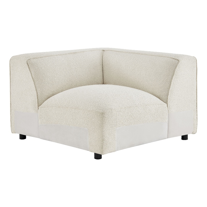Auren Lattice Boucle Corner Chair with Pocket Spring Seat in Cream