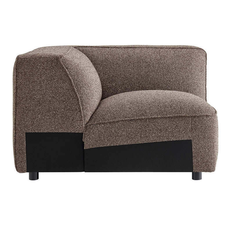 Auren Lattice Boucle Corner Chair with Pocket Spring Seat in Earth