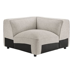 Auren Lattice Boucle Corner Chair with Pocket Spring Seat in Fog