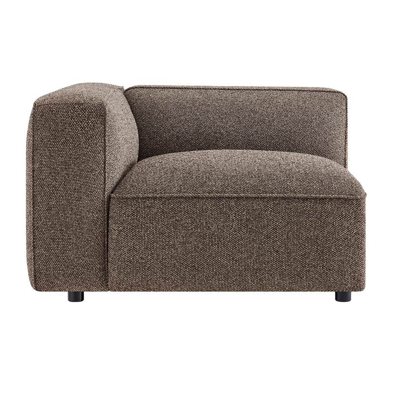 Auren Lattice Boucle Left-Facing Arm Chair with Pocket Spring Seat in Earth