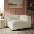 Auren Lattice Boucle Right-Facing Arm Chair with Pocket Spring Seat in Cream