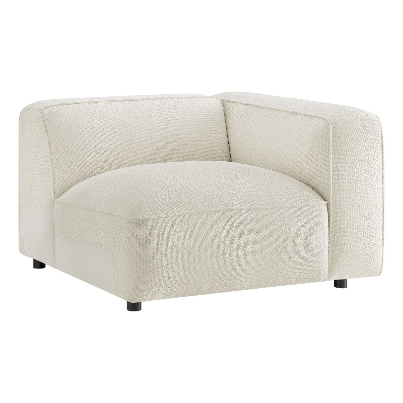 Auren Lattice Boucle Right-Facing Arm Chair with Pocket Spring Seat in Cream