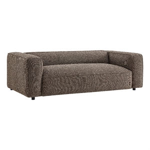 Auren 88 Inch Lattice Boucle Sofa with Pocket Spring Seat in Earth