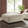 Auren Lattice Boucle Ottoman with Foam Padding in Cream