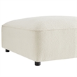 Auren Lattice Boucle Ottoman with Foam Padding in Cream