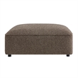 Auren Lattice Boucle Ottoman with Foam Padding in Earth