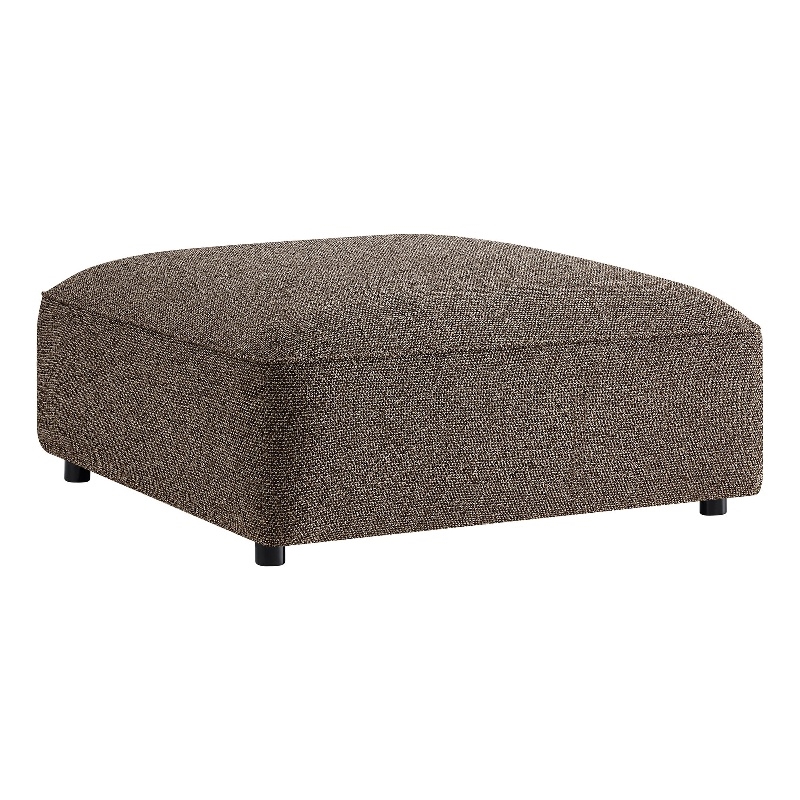 Auren Lattice Boucle Ottoman with Foam Padding in Earth