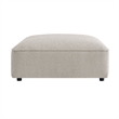 Auren Lattice Boucle Ottoman with Foam Padding in Fog