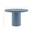 Belmonte 45 Inch Round Dining Table with Pedestal Base in Stillwater Blue