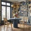 Belmonte 45 Inch Round Dining Table with Pedestal Base in Stillwater Blue