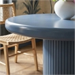 Belmonte 45 Inch Round Dining Table with Pedestal Base in Stillwater Blue