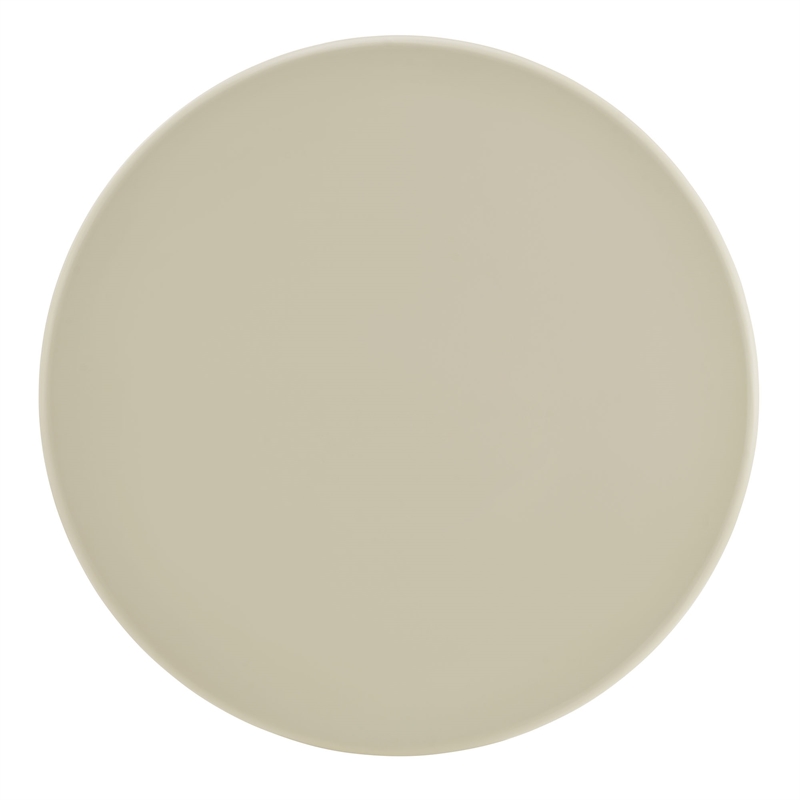 Belmonte 45 Inch Round Dining Table with Fluted Pedestal Base in Putty