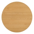 Renwick 47 Inch Round Oak Veneer Dining Table with Pedestal Base in Oak