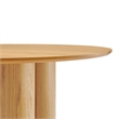 Renwick 47 Inch Round Oak Veneer Dining Table with Pedestal Base in Oak