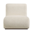 Denby Linen Blend Accent Chair with Wood Inlay in Ivory