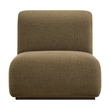 Denby Linen Blend Accent Chair with Wood Inlay in Olive