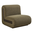 Denby Linen Blend Accent Chair with Wood Inlay in Olive