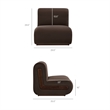 Denby Performance Velvet Accent Chair with Wood Inlay in Chocolate Brown