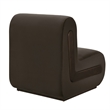 Denby Performance Velvet Accent Chair with Wood Inlay in Chocolate Brown