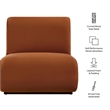 Denby Performance Velvet Accent Chair with Wood Inlay in Rust