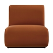 Denby Performance Velvet Accent Chair with Wood Inlay in Rust