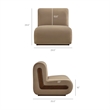 Denby Performance Velvet Accent Chair with Wood Inlay in Taupe