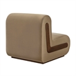 Denby Performance Velvet Accent Chair with Wood Inlay in Taupe
