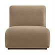 Denby Performance Velvet Accent Chair with Wood Inlay in Taupe