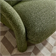Ferris Textured Fabric Lounge Chair with Arched Arms in Olive