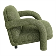 Ferris Textured Fabric Lounge Chair with Arched Arms in Olive