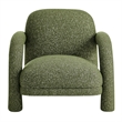 Ferris Textured Fabric Lounge Chair with Arched Arms in Olive