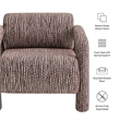 Quill Patterned Fabric Accent Chair with Bolster Back in Maroon